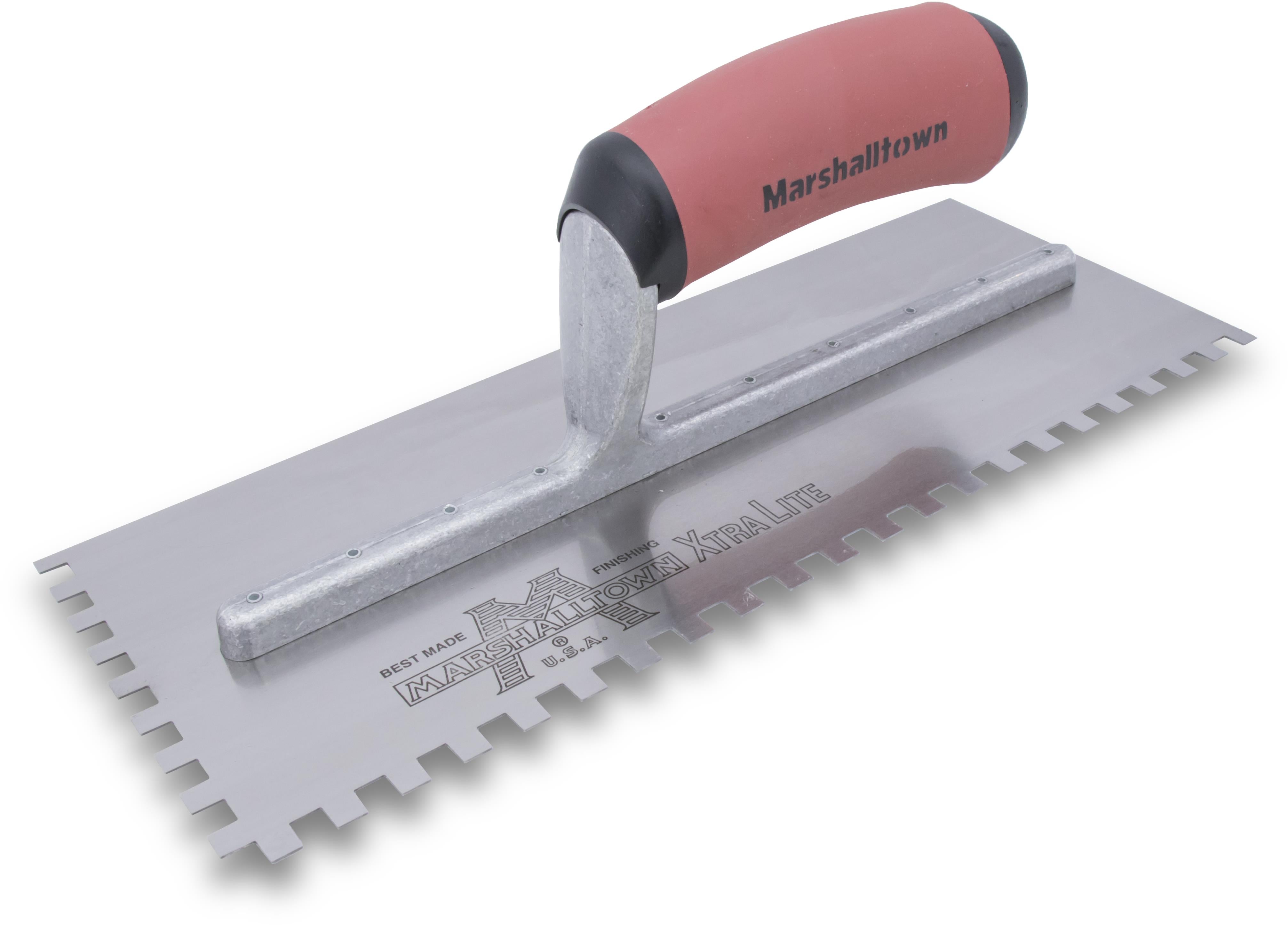 Marshalltown 15757 Tiling & Flooring Notched Trowel-1-2 X 1-2 X 1-2 Square-Dura-Soft Handle-Left Handed