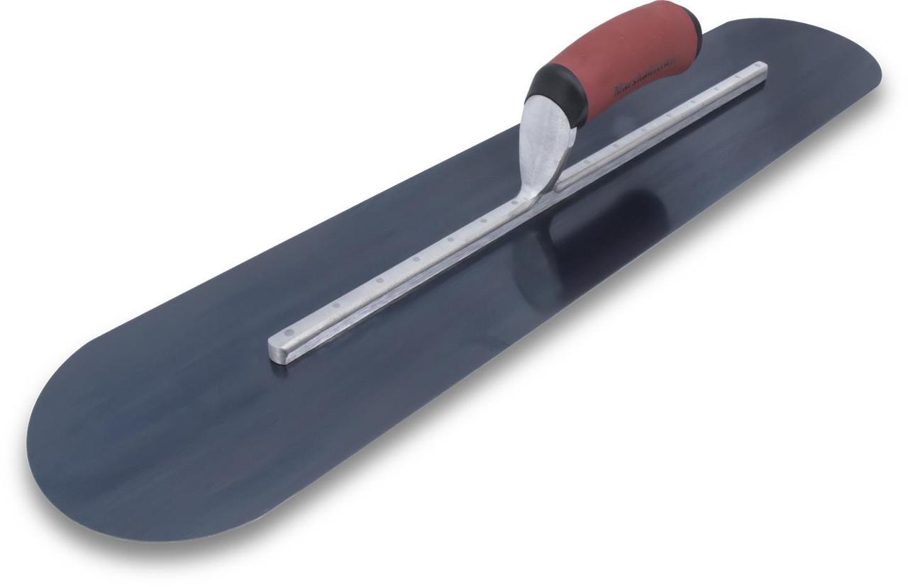 Marshalltown 12231 Concrete 24 X 4 Blue Steel Finishing Trowel-Fully Rounded Curved DuraSoft Handle