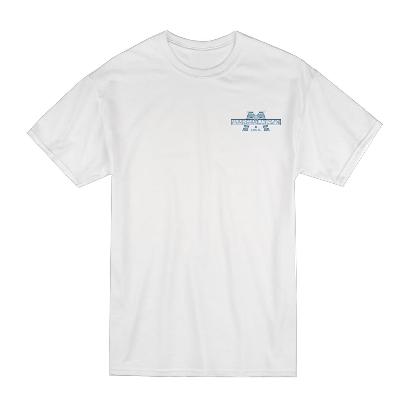 Marshalltown 17897 White T-Shirt with Navy Logo-Small