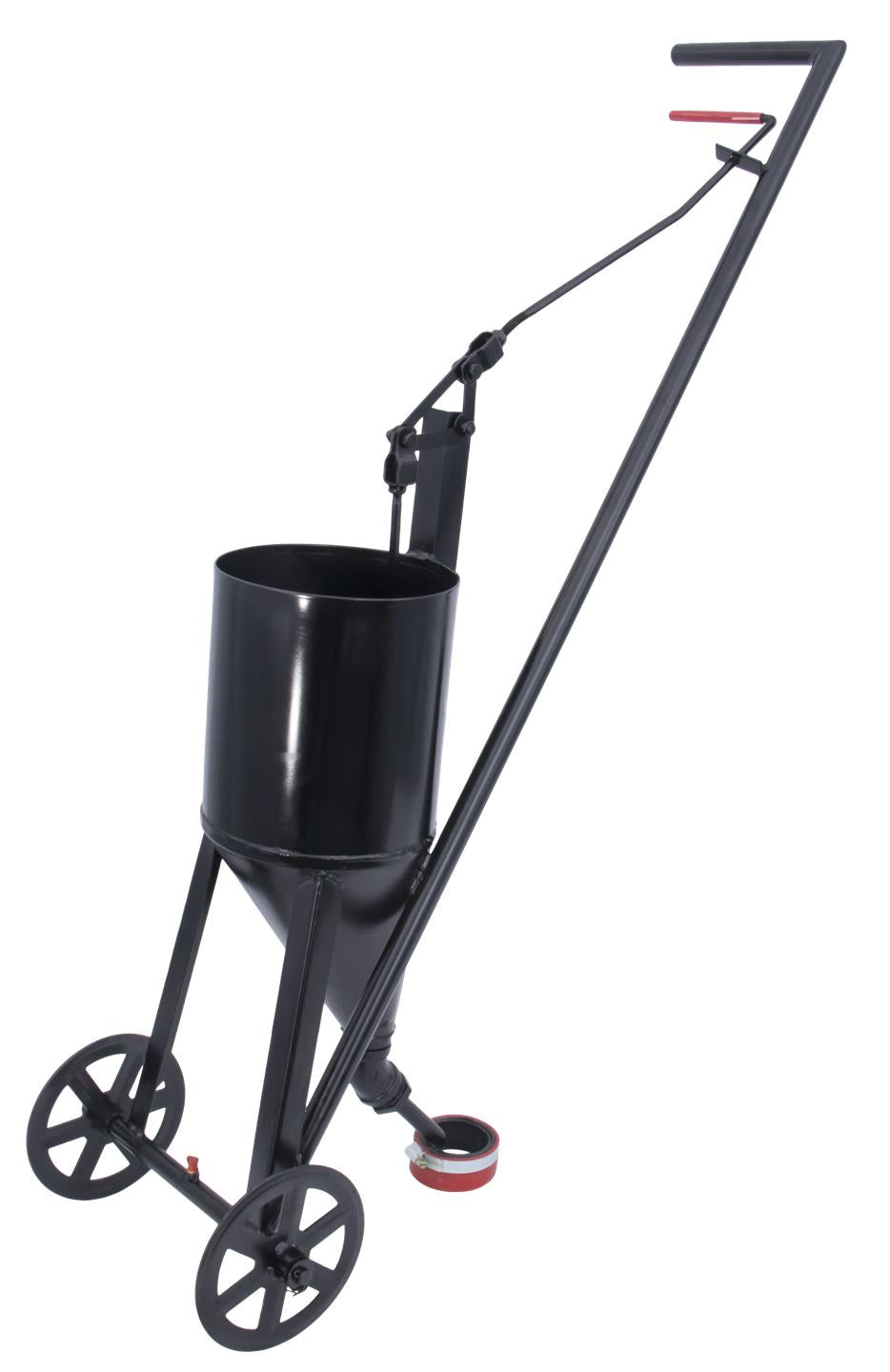 Marshalltown 20107 Asphalt Pour Pot with long handle wheels and round squeegee pour spout
