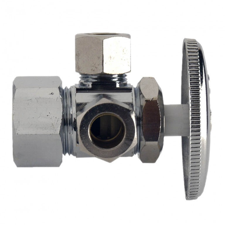 Danco 81222E 5/8 in. Comp. x 3/8 in. Comp. x 3/8 in. Comp. Dual Outlet Shut-Off Valve