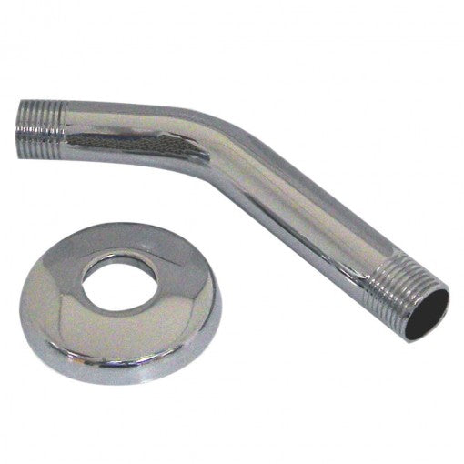 Danco 89180 6 in. Shower Arm With Flange in Chrome Fits 1/2" Pipe