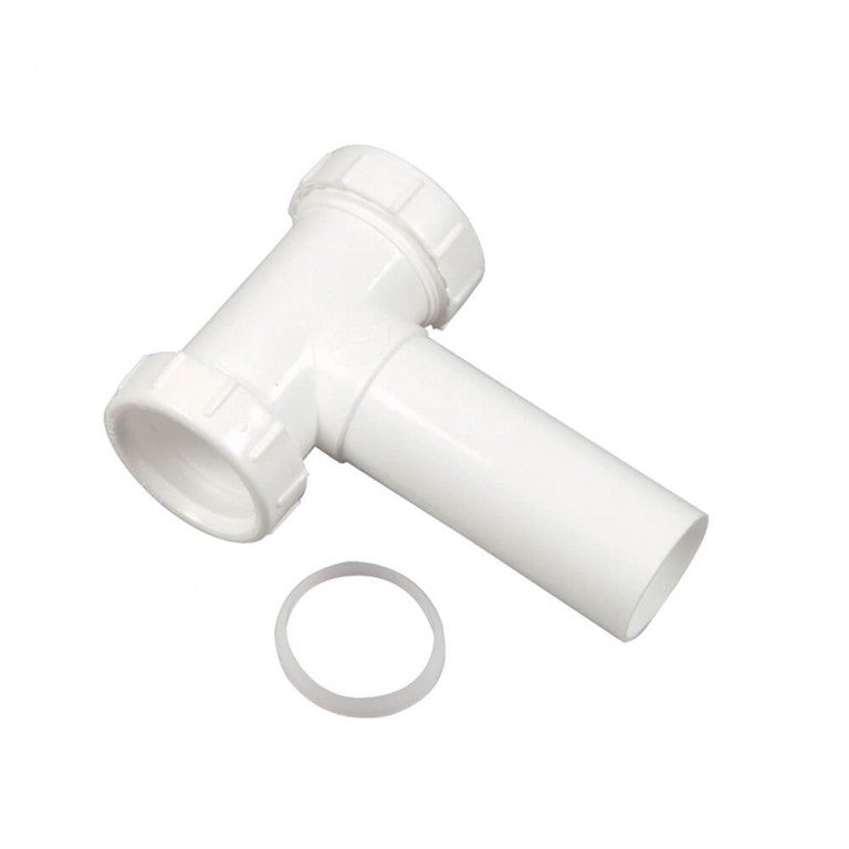 Danco 94012 1-1/2 in. Slip Joint Center Outlet Tee in White