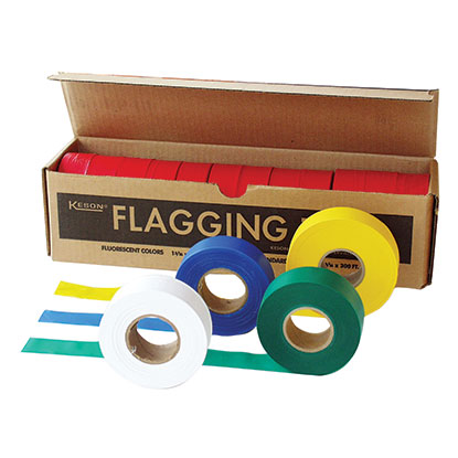 Keson FT01GL Glo Lime Flagging Tape 1 Inch X 150 Ft.