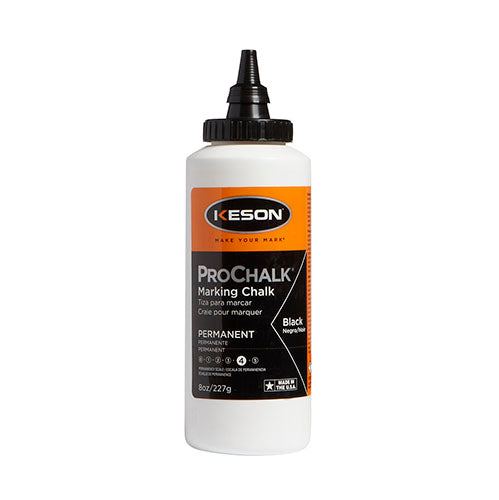 Keson PM8BLACK 8 Oz. Black Prochalk Plus Waterproof Permanent