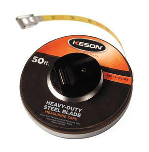 Keson ST5018 50' Ft, In, 1-8 Painted Steel Tape Closed Case with Hook