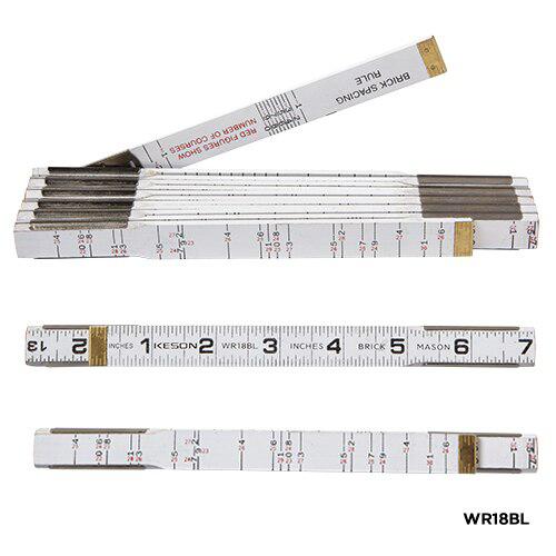 Keson WR18M 6 Ft Folding Wood Rule Ft & Inches-Metric