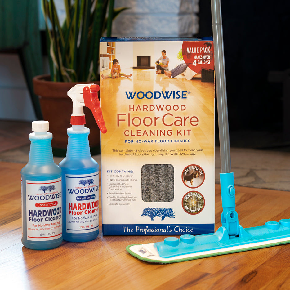 Woodwise TMK1 Terry Mop Hardwood Flooring Cleaner Kit