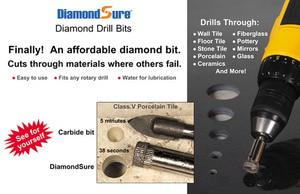 Diamond Sure Ceramic Tile Drill Bit - 1-3-4 inch