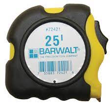 Barwalt 72421 ABS Measuring Tape 1 Inch x 25'