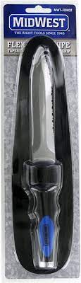 Midwest MWT-FDK02 Midwest Flex Duct Knife - Rubberized Taper Handle w/sheath