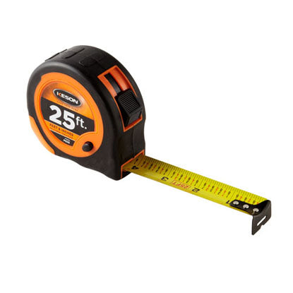 Keson PG2510 25' x 1 inch Measuring Tape FT., 1-10, 1-100 Economy