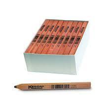 Keson LP72 White Carpenter Pencils With Black Lead Box of 72