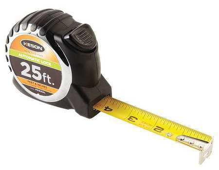 Keson PG1825AL 25' x 1 inch Measuring Tape  FT, 1-8, 1-1 Autolock