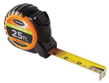 Keson PG1825ALV 25' x 1 inch Measuring Tape  FT, 1-8, 1-16 Autolock