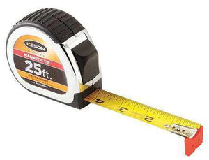 Keson PG1825MAG 25' x 1 inch Measuring Tape FT, 1-8, 1-16 Auto Lock Tape Magnetic Tip