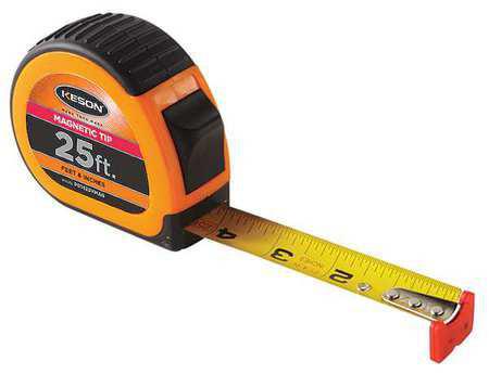 Keson PG1825VMAG 25' x 1 inch Measuring Tape FT, 1-8, 1-16 Auto Lock Tape Magnetic Tip