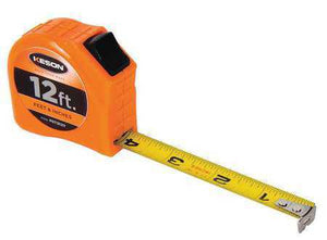 Keson PGT1812V 12' x 5-8 inch Measuring Tape FT, 1-8, 1-16