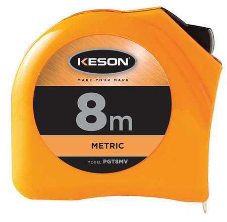 Keson PGT8MVV 8M x 1 inch Measuring Tape M, CM & MM