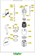 Lagler P1026 Floor Sander Trio Separator System - Suction Hose